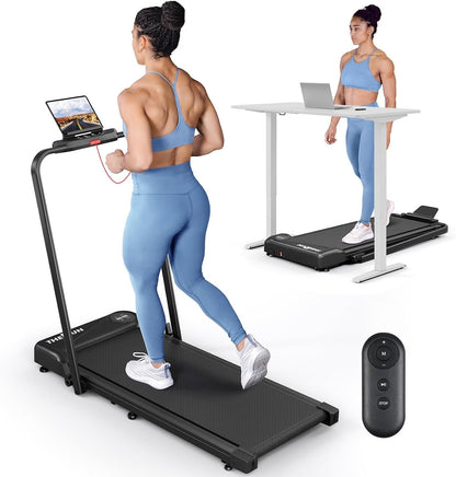 THERUN 2 in 1 Walking Pad with Handle Bar