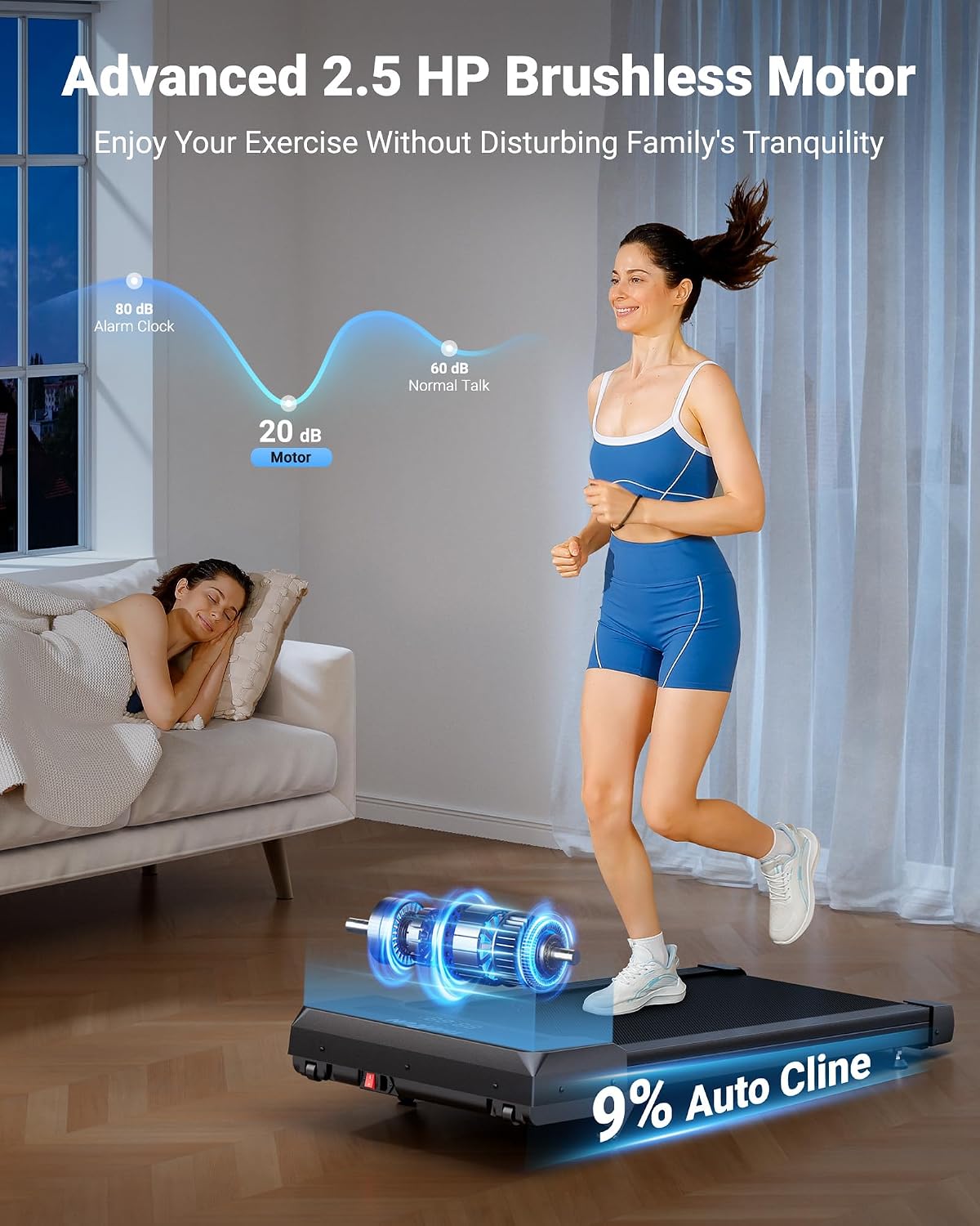 THERUN 9-Level Auto Incline Walking Pad