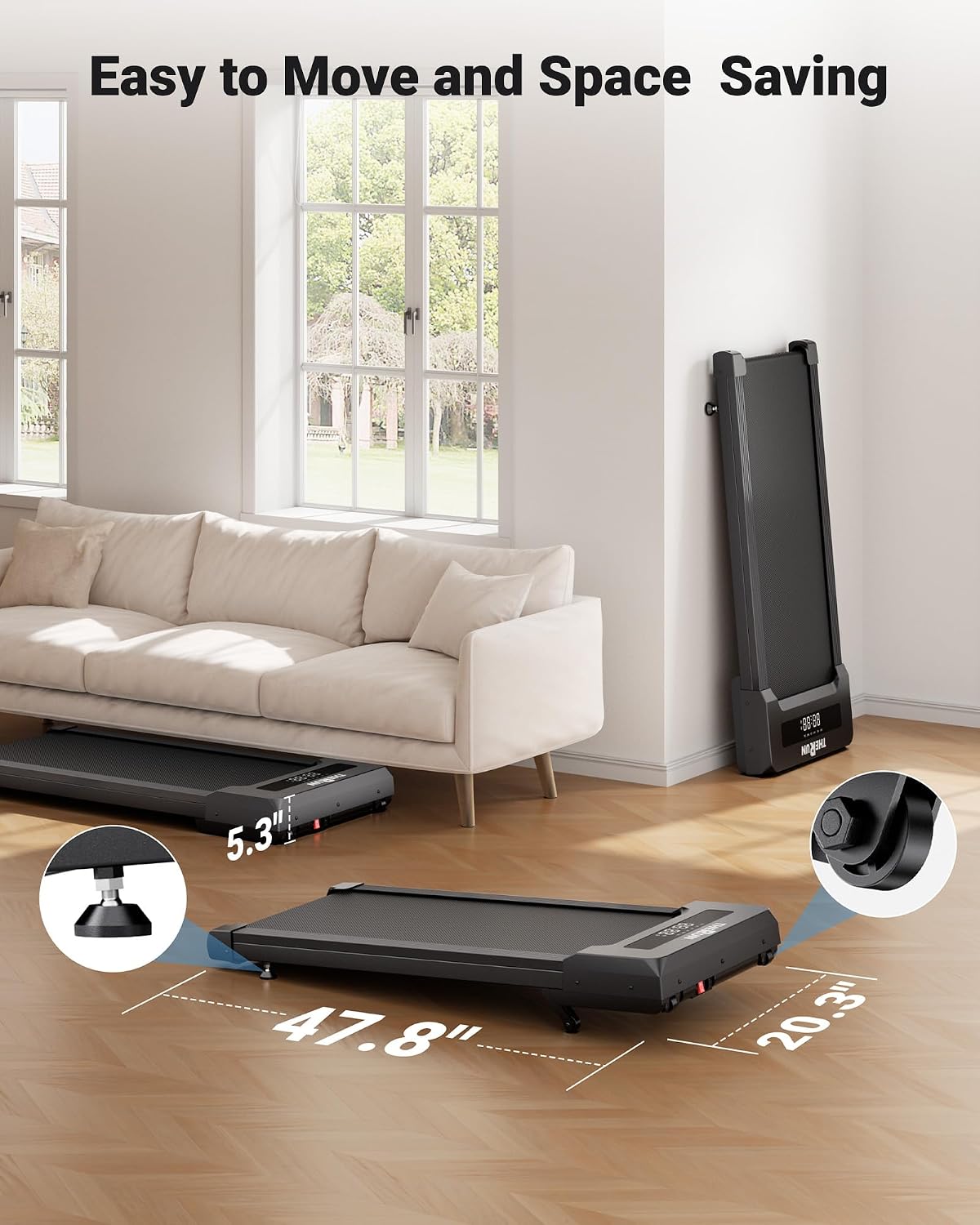 THERUN 9-Level Auto Incline Walking Pad