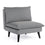 Koorlian Convertible Chair Bed, 5 in 1 Folding Fabric Sleeper Chair, Sofa Bed Floor Chair with Removable Legs, 5 Level Adjustable Backrest, Grey