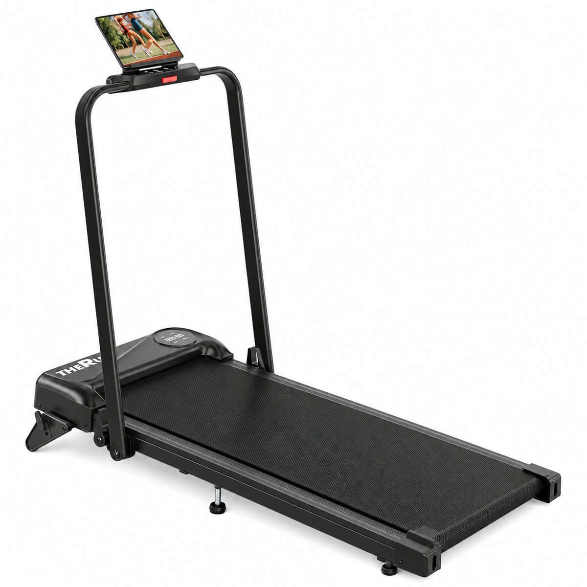 THERUN Smart App 2 in 1 Incline Walking Pad with Handle Bar
