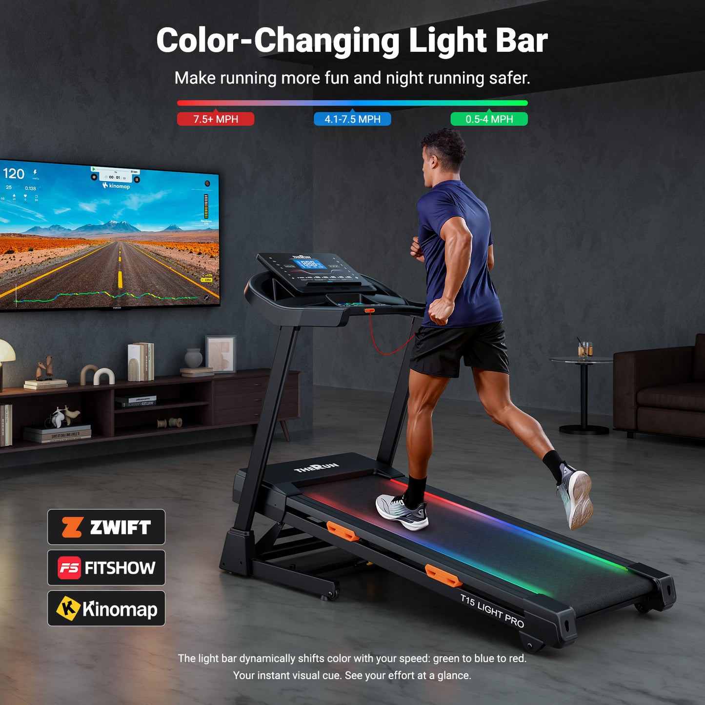THERUN 20% Auto Incline Treadmill, 12 MPH and 3.5 HP Motor, 55" x 20" Large Running Belt with Advanced Console, All-in-One Foldable Treadmills for Home with Incline for Intensive Workout