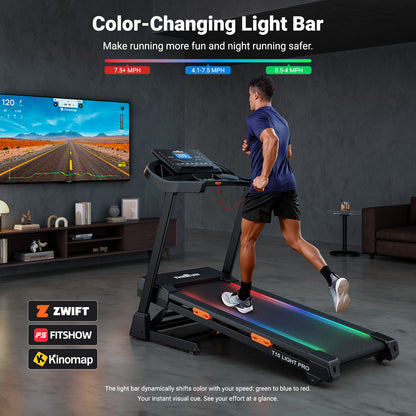 THERUN 20% Auto Incline Treadmill, 12 MPH and 3.5 HP Motor, 55" x 20" Large Running Belt with Advanced Console, All-in-One Foldable Treadmills for Home with Incline for Intensive Workout