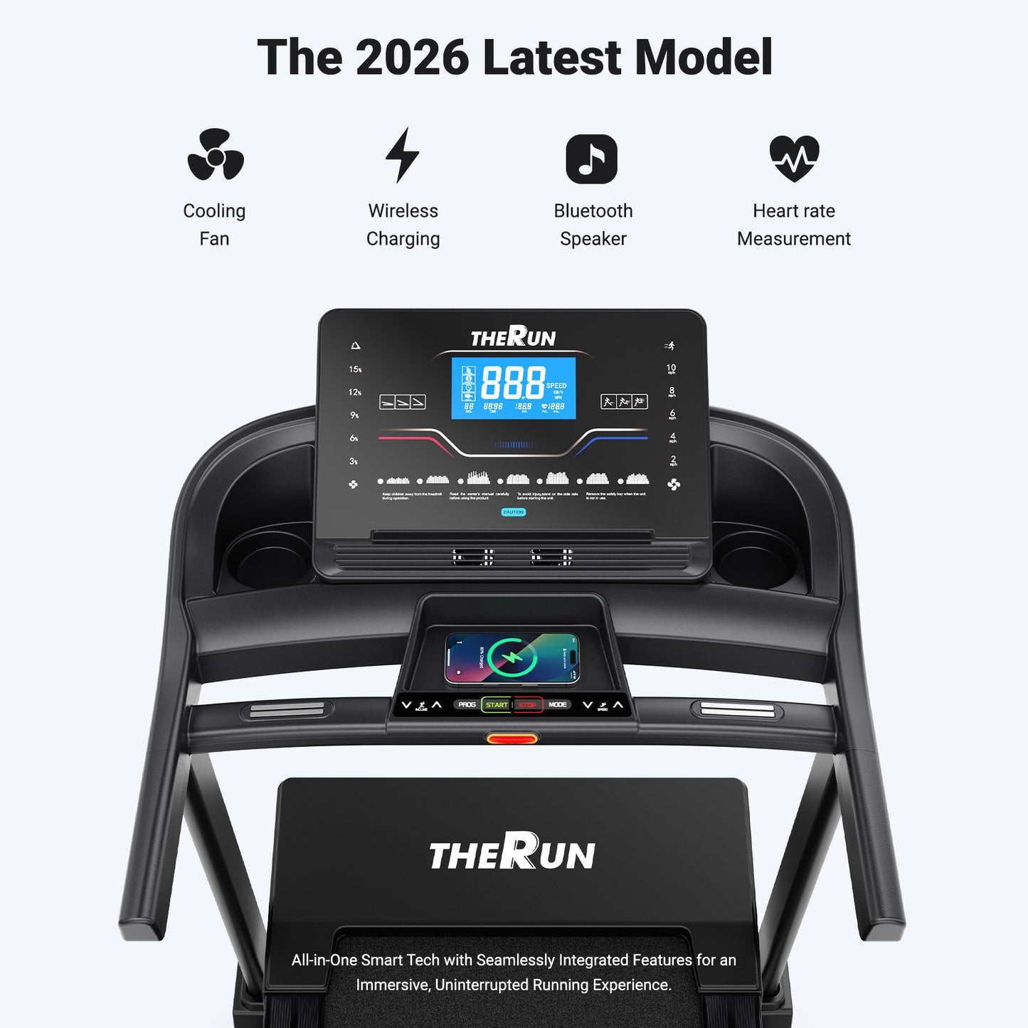 THERUN 20% Auto Incline Treadmill, 12 MPH and 3.5 HP Motor, 55" x 20" Large Running Belt with Advanced Console, All-in-One Foldable Treadmills for Home with Incline for Intensive Workout