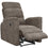 Koorlian Power Recliner Chair, Electric Fabric Recliner with USB Ports, Adjustable Reclining Sofa for Living Room with Padded Seat Backrest, Single Small Home Theater Recliner for Adults, Brown