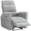 Koorlian Power Recliner Chair, Electric Fabric Recliner with USB Port, Adjustable Living Room Reclining Sofa, Single Home Theater Recliner, Light Grey